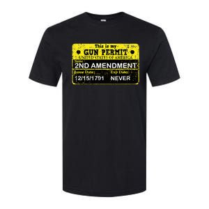 The 2a Is My Gun Permit Proud American Pro 2nd Amendment Softstyle CVC T-Shirt