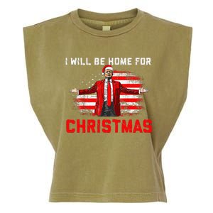 Trump 2024 ILl Be Home For Christmas Trump Xmas 2024 Garment-Dyed Women's Muscle Tee