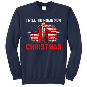 Trump 2024 ILl Be Home For Christmas Trump Xmas 2024 Sweatshirt