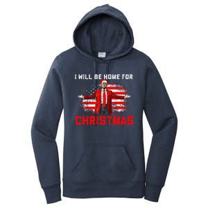 Trump 2024 ILl Be Home For Christmas Trump Xmas 2024 Women's Pullover Hoodie