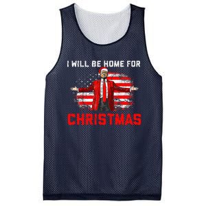 Trump 2024 ILl Be Home For Christmas Trump Xmas 2024 Mesh Reversible Basketball Jersey Tank