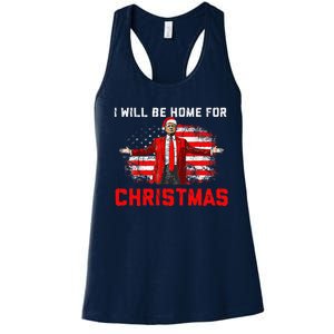 Trump 2024 ILl Be Home For Christmas Trump Xmas 2024 Women's Racerback Tank