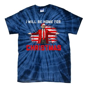 Trump 2024 ILl Be Home For Christmas Trump Xmas 2024 Tie-Dye T-Shirt