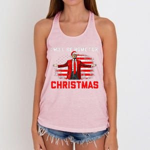 Trump 2024 ILl Be Home For Christmas Trump Xmas 2024 Women's Knotted Racerback Tank