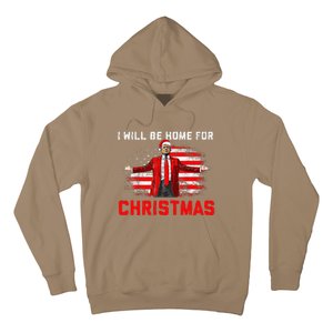 Trump 2024 ILl Be Home For Christmas Trump Xmas 2024 Hoodie