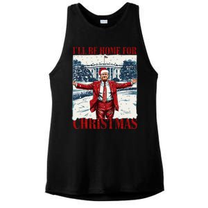 Trump 2024 ILl Be Home For Christmas Funny Trump Xmas 2024 Ladies PosiCharge Tri-Blend Wicking Tank