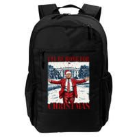 Trump 2024 ILl Be Home For Christmas Funny Trump Xmas 2024 Daily Commute Backpack