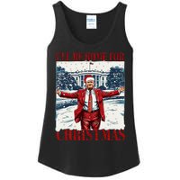 Trump 2024 ILl Be Home For Christmas Funny Trump Xmas 2024 Ladies Essential Tank