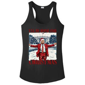 Trump 2024 ILl Be Home For Christmas Funny Trump Xmas 2024 Ladies PosiCharge Competitor Racerback Tank