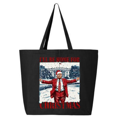 Trump 2024 ILl Be Home For Christmas Funny Trump Xmas 2024 25L Jumbo Tote