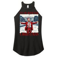 Trump 2024 ILl Be Home For Christmas Funny Trump Xmas 2024 Women's Perfect Tri Rocker Tank