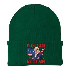 Trump 2024 In The Clerb We All Fam 45 47 American Flag Knit Cap Winter Beanie