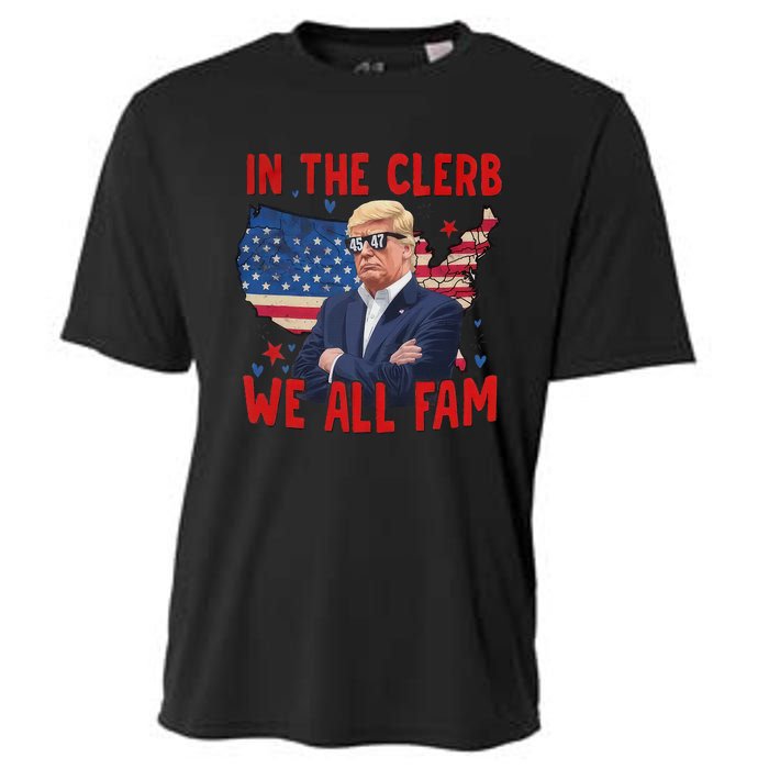 Trump 2024 In The Clerb We All Fam 45 47 American Flag Cooling Performance Crew T-Shirt