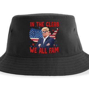 Trump 2024 In The Clerb We All Fam 45 47 American Flag Sustainable Bucket Hat