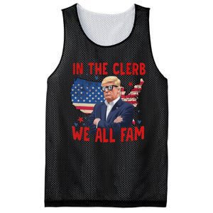 Trump 2024 In The Clerb We All Fam 45 47 American Flag Mesh Reversible Basketball Jersey Tank