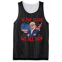 Trump 2024 In The Clerb We All Fam 45 47 American Flag Mesh Reversible Basketball Jersey Tank