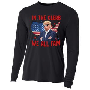 Trump 2024 In The Clerb We All Fam 45 47 American Flag Cooling Performance Long Sleeve Crew