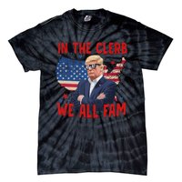 Trump 2024 In The Clerb We All Fam 45 47 American Flag Tie-Dye T-Shirt