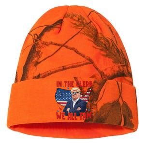 Trump 2024 In The Clerb We All Fam 45 47 American Flag Kati Licensed 12" Camo Beanie