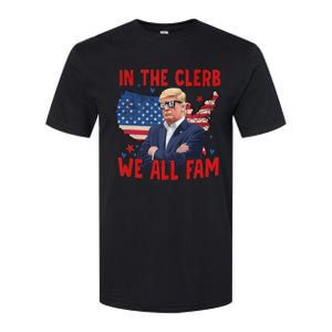 Trump 2024 In The Clerb We All Fam 45 47 American Flag Softstyle CVC T-Shirt