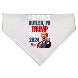 Trump 2024 I Survived Trump Rally Butler Pa Shooting Ear USA-Made Doggie Bandana