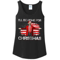 Trump 2024 ILl Be Home For Christmas Funny Trump Xmas 2024 Ladies Essential Tank