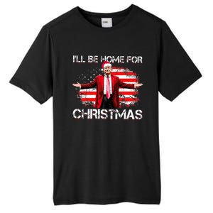 Trump 2024 ILl Be Home For Christmas Funny Trump Xmas 2024 Tall Fusion ChromaSoft Performance T-Shirt