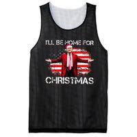 Trump 2024 ILl Be Home For Christmas Funny Trump Xmas 2024 Mesh Reversible Basketball Jersey Tank