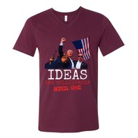 Trump 2024 Ideas Are Bulletproof Trump 2024 V-Neck T-Shirt