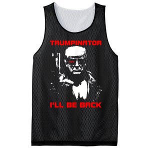 Trumpinator 2024 ILl Be Back Support Trump 2024 Election Mesh Reversible Basketball Jersey Tank