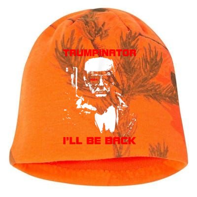 Trumpinator 2024 ILl Be Back Support Trump 2024 Election Kati - Camo Knit Beanie