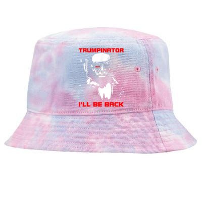 Trumpinator 2024 ILl Be Back Support Trump 2024 Election Tie-Dyed Bucket Hat