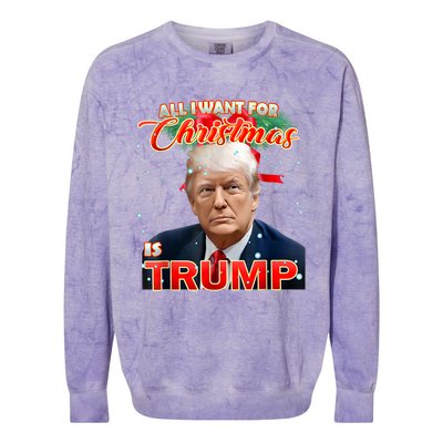 Trump 2024 I Want Trump This Christmas Colorblast Crewneck Sweatshirt