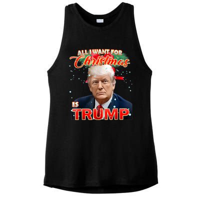 Trump 2024 I Want Trump This Christmas Ladies PosiCharge Tri-Blend Wicking Tank