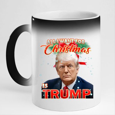 Trump 2024 I Want Trump This Christmas 11oz Black Color Changing Mug