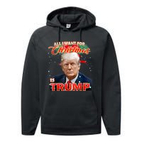 Trump 2024 I Want Trump This Christmas Performance Fleece Hoodie