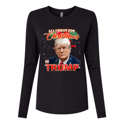 Trump 2024 I Want Trump This Christmas Womens Cotton Relaxed Long Sleeve T-Shirt