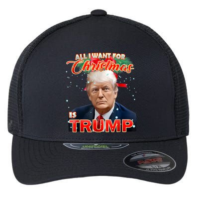 Trump 2024 I Want Trump This Christmas Flexfit Unipanel Trucker Cap