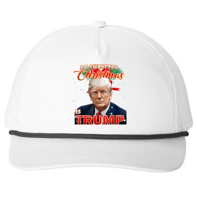 Trump 2024 I Want Trump This Christmas Snapback Five-Panel Rope Hat