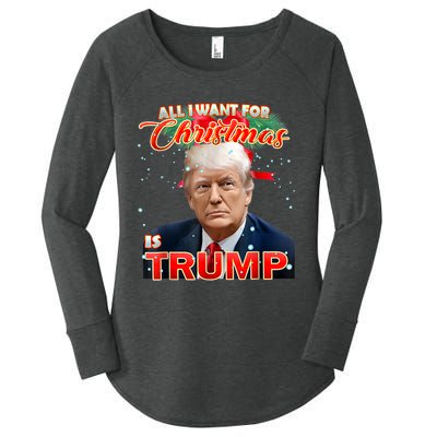 Trump 2024 I Want Trump This Christmas Women's Perfect Tri Tunic Long Sleeve Shirt