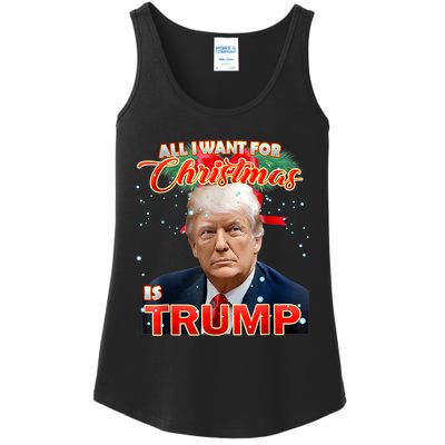 Trump 2024 I Want Trump This Christmas Ladies Essential Tank