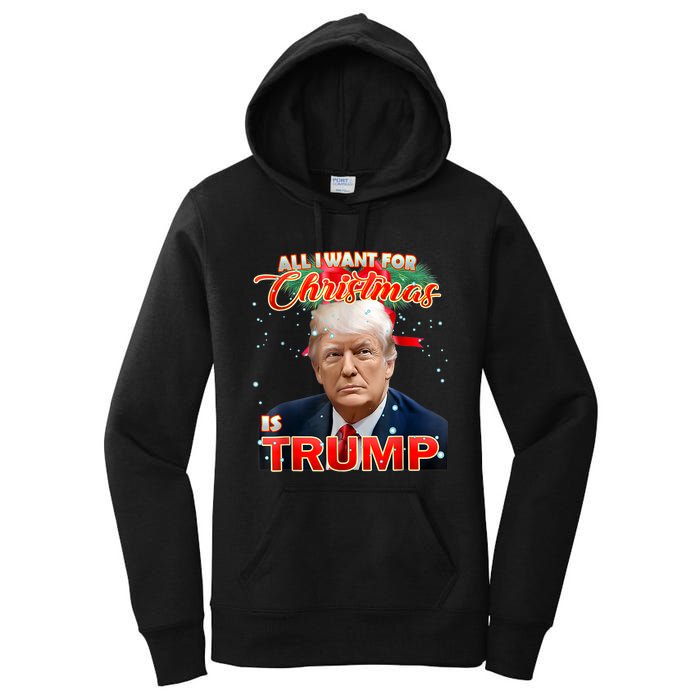 Trump 2024 I Want Trump This Christmas Women's Pullover Hoodie