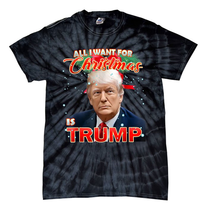 Trump 2024 I Want Trump This Christmas Tie-Dye T-Shirt