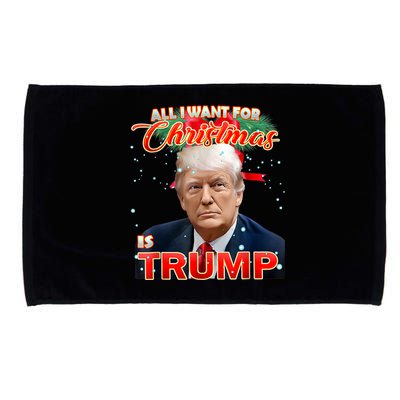 Trump 2024 I Want Trump This Christmas Microfiber Hand Towel