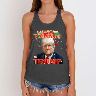 Trump 2024 I Want Trump This Christmas Women's Knotted Racerback Tank