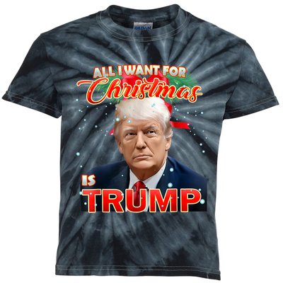 Trump 2024 I Want Trump This Christmas Kids Tie-Dye T-Shirt