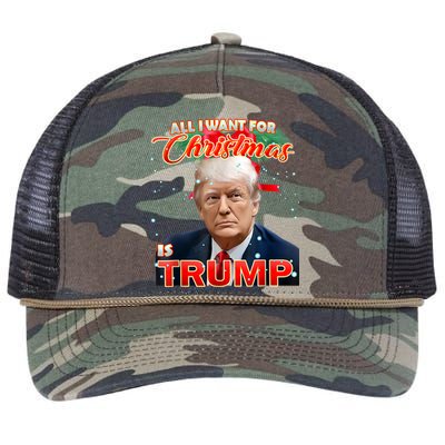 Trump 2024 I Want Trump This Christmas Retro Rope Trucker Hat Cap