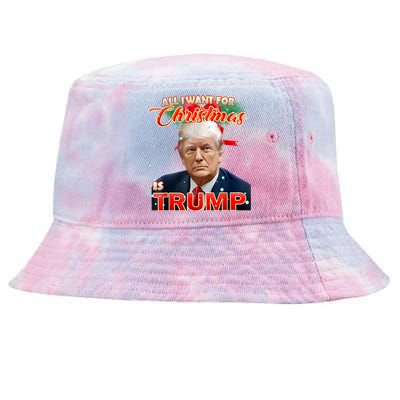 Trump 2024 I Want Trump This Christmas Tie-Dyed Bucket Hat