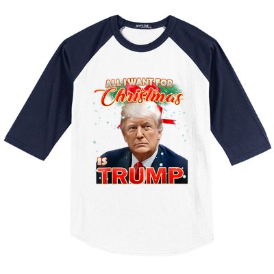 Trump 2024 I Want Trump This Christmas Baseball Sleeve Shirt