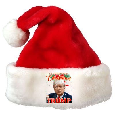 Trump 2024 I Want Trump This Christmas Premium Christmas Santa Hat